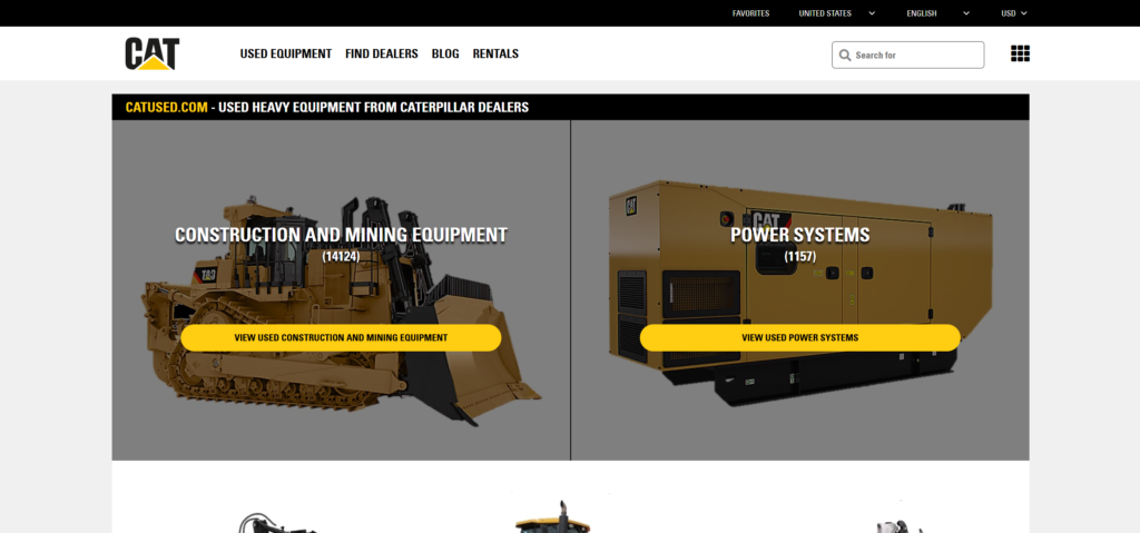 used caterpillar excavator