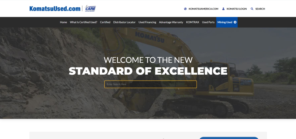 used komatsu excavator